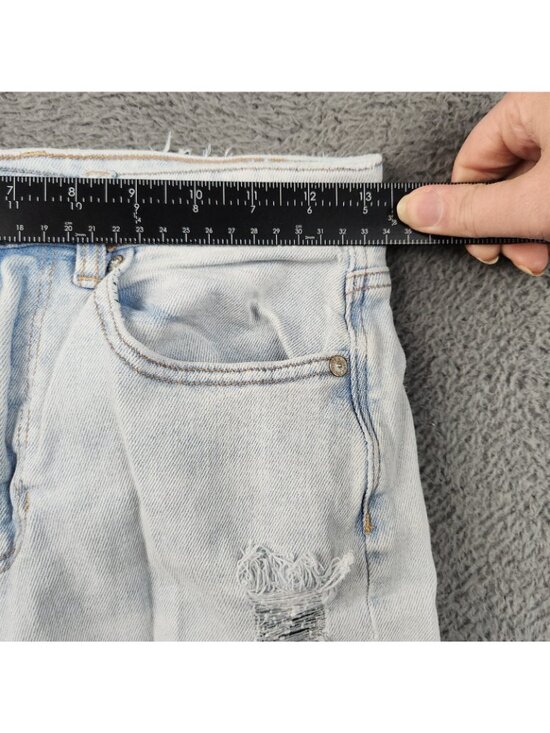 AE Stretch Ripped Mom Jean Women's Size 2 High Waisted Ankle American Eagle - Picture 3 of 11